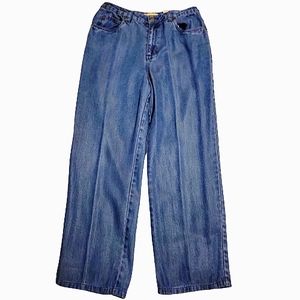 Kate Hill petite women's mid-rise denim blue jeans size 10p